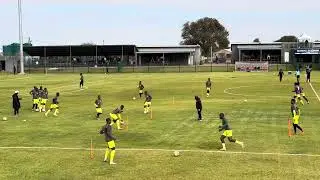 Passing training drills at Baroka FC