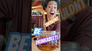 I put BACON & EGGS into Liquor= COCKTAIL?! #cocktails  #shortsyt #baconcocktail #baconandeggsrecipe