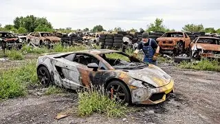 Lamborghini Gallardo 2005  from Burnt Condition to Looking New! ASMR Car Restoration full Restoratio