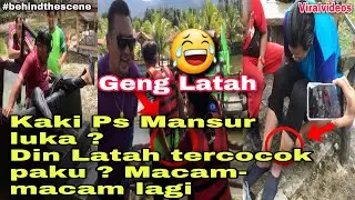 Din Latah tercocok paku,Ps Mansur kaki luka ? | BTS | Geng Latah #melatah #fyp #fypシ #opocotmelatah