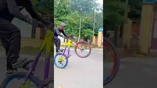 MTB stunt Flamingo wheelie 🤯🤨#999m #stunt #shortsviral #short #viral #video