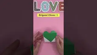 DIY How to make paper Clover🍀/Оригами Клевер/클러버 잎 종이접기/ORIGAMI LESSON #shorts #bestshorts 🍀🍀🍀