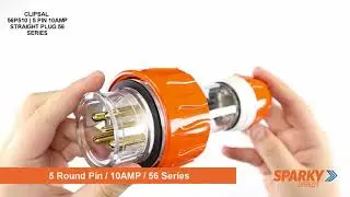 CLIPSAL 56P510 | 5 PIN 10AMP STRAIGHT PLUG 56 SERIES