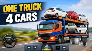 ONE TRUCK 🚛 | 4 CARS TRANSPORT | Vehicle Transport Challenge