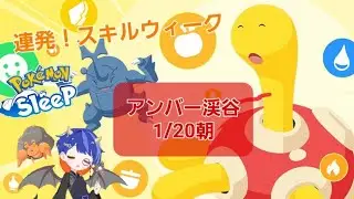 ポケスリ🌙1/20 朝 睡眠リサーチ　連発！スキルウィーク　アンバー渓谷