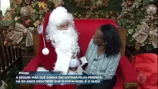 Gugu se transforma em Papai Noel e surpreende dona Shirley
