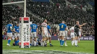 Luca Bigi gets yellow card after intentional knock on! | NatWest 6 Nations