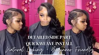 HOW TO: QUICKWEAVE TUTORIAL DETAILED WITH BOMB CURLS AND BRAID *BEGINNERS FRIENDLY