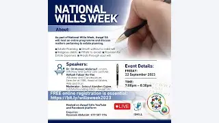 Awqaf SA National Wills Week programme on estate planning and wills