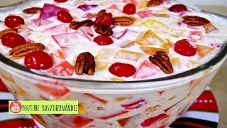 ENSALADA DE GELATINAS NAVIDEÑA 4 INGREDIENTES BASE| ROSVI HERNANDEZ
