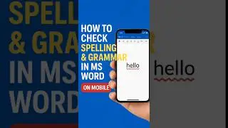 How to Correct Spelling in MS Word App in Mobile Phone #msword #mobile #study