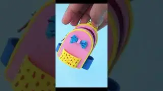 DIY miniature school bag from matchbox || Diy mini bag #shorts