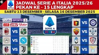 Jadwal Liga Italia 2025 Pekan Ke 15 Live ANTV - AC Milan vs Sassuolo , Genoa vs Inter Milan