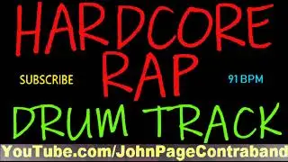 Hardcore Rap Hip Hop Drum Beat Track 91 bpm