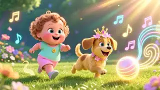 Puppy Loves Ball Playtime 🐶 | Baby Puppy Song | Kids Nursery Rhymes & Learning