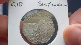 GIBRALTAR 2020 SKY WALK 50 PENCE COIN