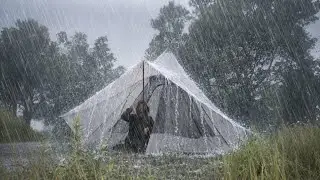 THUNDERSTORM ‼️ CAMPING IN HEAVY RAIN WITH THUNDERSTORM ⛈️