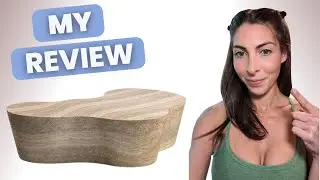 How Real Does this Faux Travertine Coffee Table Look