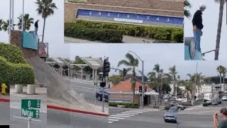 Insane #skater at Encinitas City Hall, unintentional #skatepark