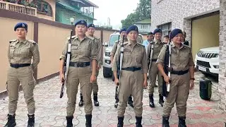 Rehearsal Guard of Honour 👮￼ @LadyBikerCop  #sikkim #police 🇮🇳