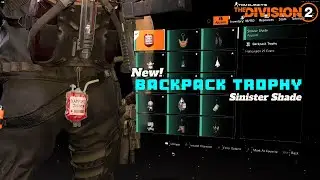 New! Backpack Trophy - Sinister Shade (Project Chain) | The Division2