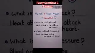 😂Funny Exam Questions with Answers 😁#funnyvideo #funny #funnyquestions  #shorts