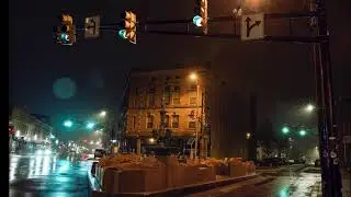 Slow Zoom - Fountain Square, Indiana after dark (HDR)