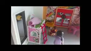 Famille nombreuse playmobil dernier jour d'école avant les grandes vacances