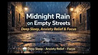 🌧️ Midnight Rain on Empty Streets ASMRWhite Noise - Deep Sleep, Anxiety Relief & Focus (LIVE)