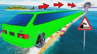 Drove the Longest VAZ 2113 Across Water Bumps in GTA 5! Wild GTA 5 Experiments