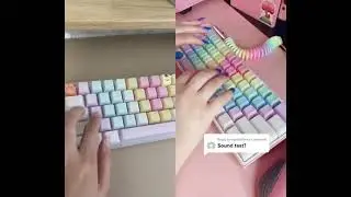 Sound test with new rainbow pom jelly keycaps