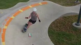 New board and trying out a new track!  Austin pump track at Gaylord Sackler Memorial Skatepark