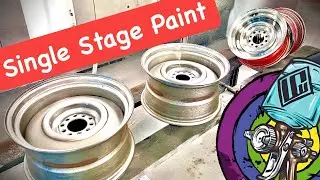 DIY Single Stage Wheel Painting 💥 Steel / Chrome Rim Restoration