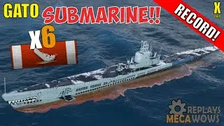 Submarine Gato 6 Kill | World of Warships Gameplay