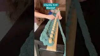 Вязание пальцами на ткацком станке Chunky Blanket Loom