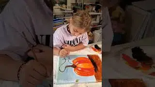 My student Julia 🤗 Tati Kids Art Studio #art #artist #drawing #painting #artteacher