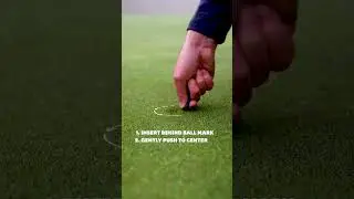 Как правильно заделать след от мяча | Правила гольфа USGA