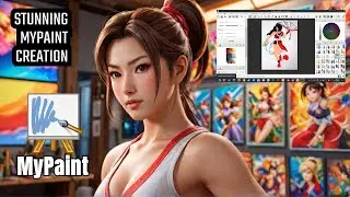 Mai Shiranui Creates AMAZING Digital Painting on MyPaint