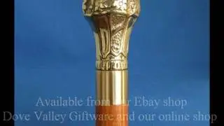Brass knob walking stick