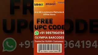 FREE UPC BARCODES FOR BLINKIT AMAZON FLIPKART WALMART AND ALL ECOMMERCE #AMAZON #ean