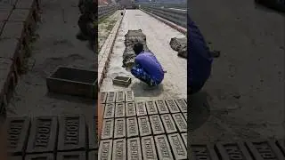 Handame Clay Brick Work #brick #bricks #handwork #mudbrick #mudwork #handmake #brickmaking #short