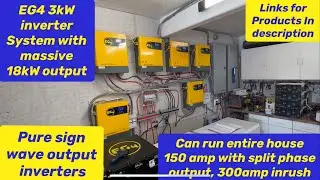 EG4 massive 18kW off grid system installed and running everything we throw at it