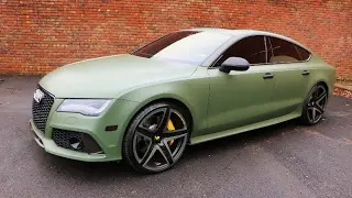 WhipAddict: Audi RS7 on custom Mono F2.03 Forgiato 22s, Matte Army Green by MDeezy Visions
