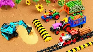 STOP, tractor! Careful ahead! DIY mini tractor Train Barrie traffic light science project