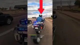 Biker Brake Checked By Cop