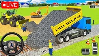 JCB 3DX Backhoe Loader Driving 🔴 Live Bus Simulator Indonesia gameplay #gameplay #live #indonesia