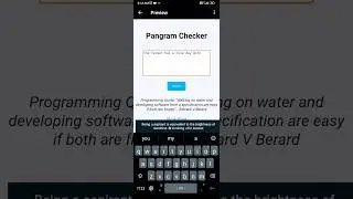 Pangram checker using html css and javascript.#coding #software #developer #datascience #css #html