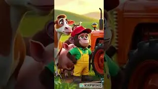 Monkey Farmer Fixes The Tractor... #youtubevirals #cartoon #animation #shortfilm #youtubeshort