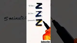 Letter &ldquo;Z&rdquo; Calligraphy | Stylish Z Hand Lettering #Cursive #shorts #youtubeshorts #reels #art