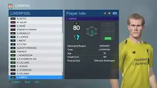 PES 2019 Liverpool all player Ratings and FACE